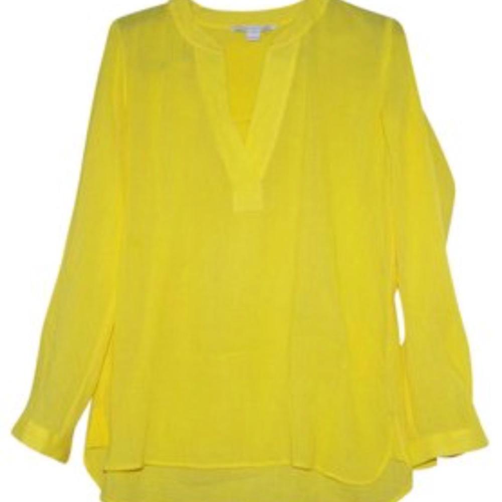 Diane von Furstenberg DVF Yellow Tunic NWT Sz 6